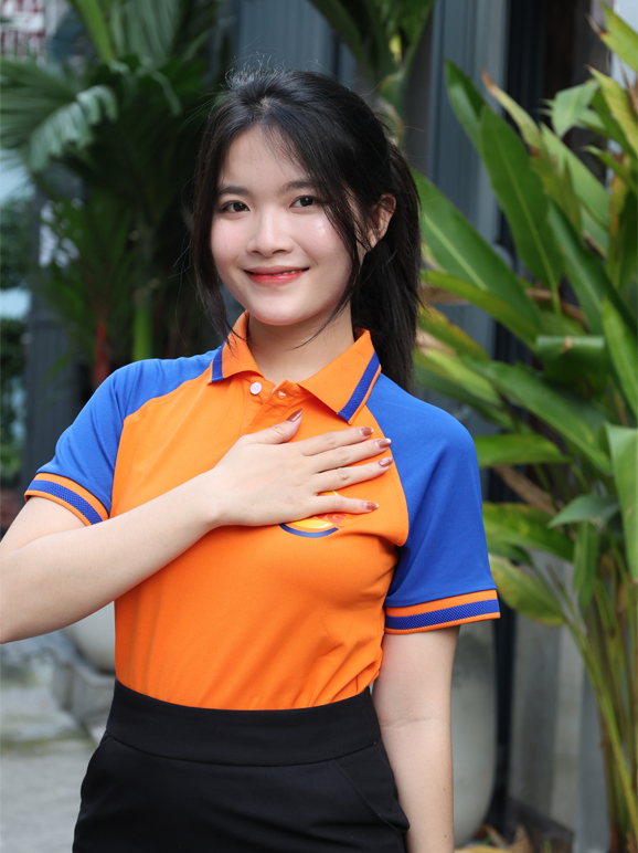 Áo polo phối tay raglan