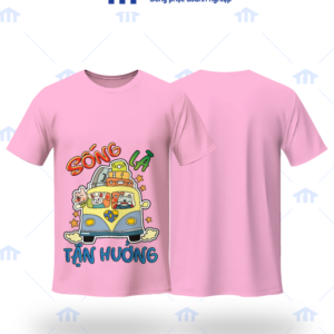 Đồng Phục Áo Cổ Tròn Màu Hồng - Cotton 100%